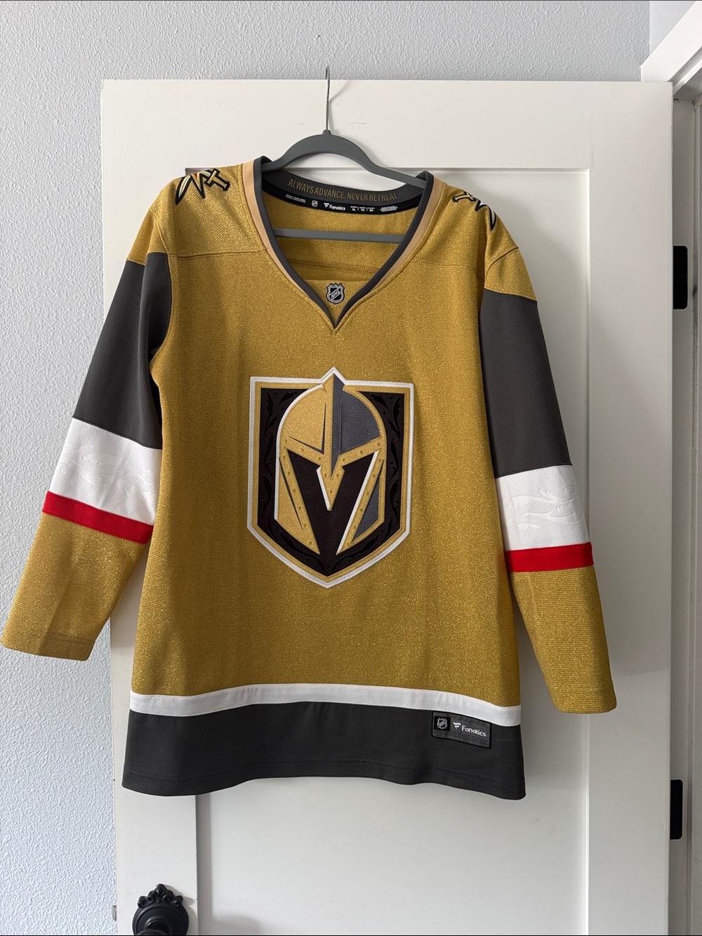 Fanatics Gold, Gray, White & Red Vegas Knights Women's Hockey Jersey